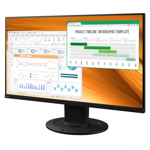 EIZO(エイゾー) EV2400R-BK 液晶見せびらかす 23.8型/1920×1080/HDMI、DisplayPort/黒いこと/金棒引き：あり