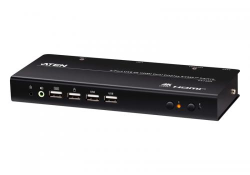 ATEN CS742H 2界面USB HDMIデュアル見せびらかすKVMP取り替えっこ（4K相応う、2界面USB 2.0こしき積み上げる）