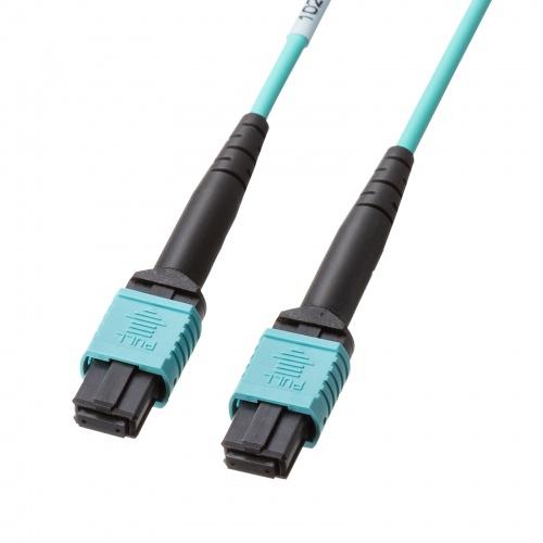 サンワサプライ HKB-MPO12M4B-01 MPO光ファイバケーブル(OM4、12芯、B配線、1m)|ISダイレクト店