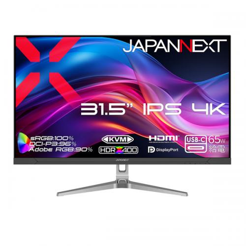 【法人様宛限定】JAPANNEXT JN-EiB315U-C6 液晶ディスプレイ 31.5型/3840&times;2160/HDMI&times;1、DP&times;1、USB-C&times;1/ブラック/スピーカー有/2年保証｜ISダイレクト店