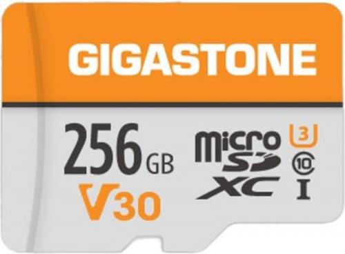 Gigastone GJMXR-OG256GV30 microSDXCカード 256GB SDカードケース付き UHS-I U1 V30 Class10スペック 最大読み取り速度100MB/s ビデオ録画 一眼レフカメラ スマホ データ保存 ドローン｜ISダイレクト店