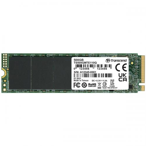 Transcend TS500GMTE110Q 500GB M.2 2280PCIe Gen3x4 NVMe DRAM-less
