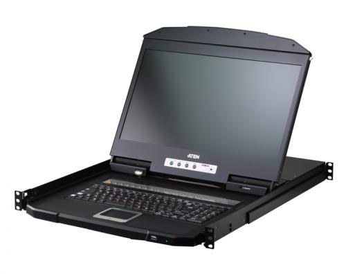 ATEN CL3716INWJJL 18.5inLCD積み上げる 16界面 USB HDMI IP-KVMドロワー（1田舎ふう/リモートメモリアクセス分かち合う、広広とした映写幕相応う）