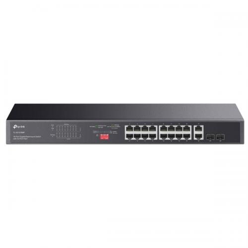 TP-LINK TL-SG1218MP(UN) 18界面 ギガビットラックマウントスイッチ（PoE+ 16界面積み上げる）