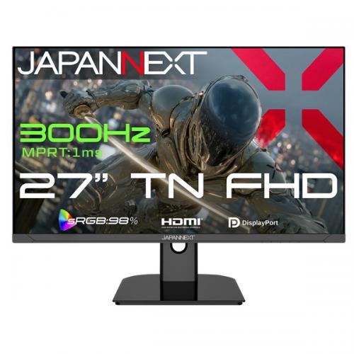 【法人様宛制限事項】JAPANNEXT JN-T27G300F ゲーミング液晶見せびらかす 27型/1920×1080/HDMI×2、DP×2/黒いこと/金棒引き有/2年引き受ける