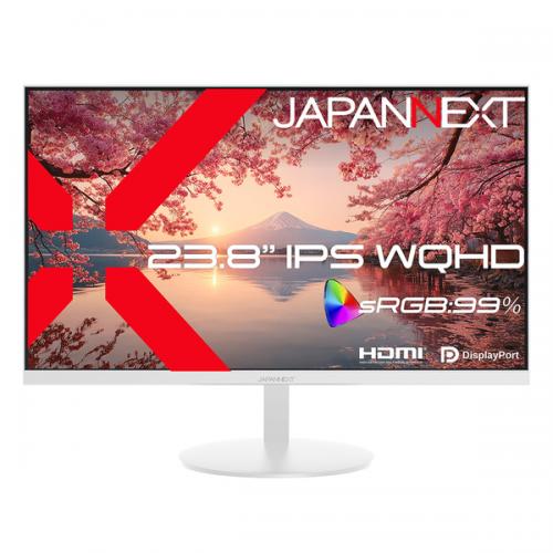 【法人様宛制限事項】JAPANNEXT JN-IPS238Q-W 液晶見せびらかす 23.8型/2560×1440/HDMI×1、DP×1/白いこと/金棒引き有/2年引き請ける