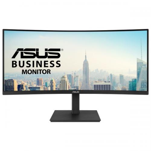 【法人様宛限定】ASUS VA34VCPSR 34型湾曲型ウルトラワイドモニター/3440&times;1440/USB-C (DP Alt Mode)&times;1、DisplayPort 1.4&times;1、HDMI(v2.1)&times;1、USB 3.2 Gen 1 Type-A&times;3、RJ45/ブラック/スピーカー：あり｜ISダイレクト店