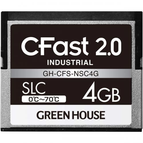 グリーンハウス GH-CFS-NSC4G CFast2.0 SLC 0度～70度 4GB 3年引き受ける