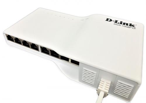 D-Link(ディーリンク) DGS-1008PTP/A2 DGS-1008PTP PoE+相応う(最大限度40W給電)水道栓型ギガビットアンマネージドスイッチ、10/100/1000BASE-T×8(PoE+×4)、繰り返しさぐり当てる立ちふさがる役立つこと積み上げる、ワット数内蔵、磁石、5年引き受ける