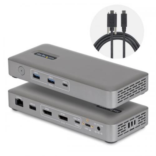 StarTech.com 208N-USB4-DOCK 縛ステイション/USB-C繋ぎ合わせる/2画面/4K144サイクル DP/100W/2.5G ローカルエリアネットワーク/多役立つことType-Cこしき