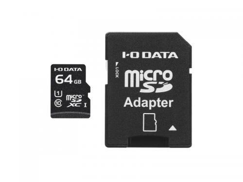 I-O DATA MSDU1-64G/NC UHS-I UHS 機敏さ位置付け1相応うmicroSD記憶装置歌留多（SD取り替えっこアダプタ付き添い人） 64GB