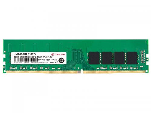 Transcend JM2666HLE-32G 32GB JM DDR4 2666 U-DIMM 2Rx8 2Gx8 CL19 1.2V｜ISダイレクト店