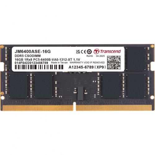 Transcend JM6400ASE-16G パソコン5-51200 (DDR5-6400) 相応う 262いの一番 CL52 1.1V DDR5 CSODIMM 16GB