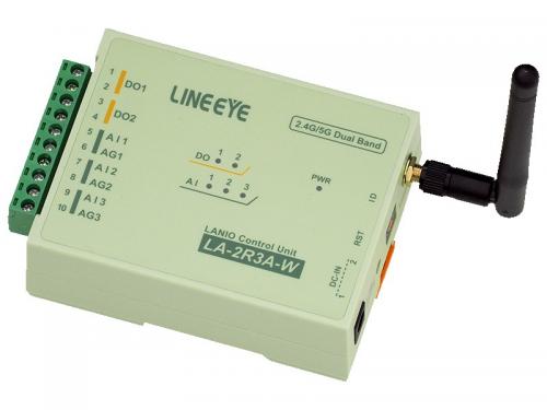 LINEEYE LA-2R3A-W 無線LAN接続型IOユニット リレー接点2出力/アナログ接点3入力|ISダイレクト店