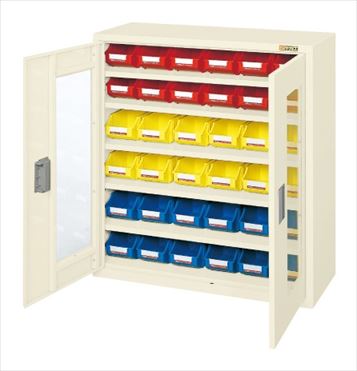 【法人様宛限定】サカエ SCR-9BDI コンテナラックケース(パーツボックス・扉付)|ISダイレクト店