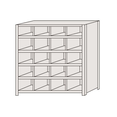 【法人様宛限定】サカエ NCAM710-405 区分棚|ISダイレクト店