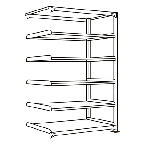 【法人様宛限定】サカエ RLS-2726R ラークラック（１５０ｋｇ／段・連結・高さ２１００ｍｍ・６段）