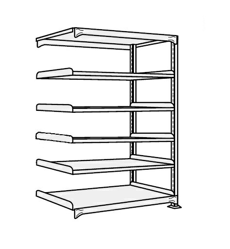 【法人様宛限定】サカエ NEW-1715R 中軽量棚ＮＥＷ型連結（２００ｋｇ／段・Ｈ１８００ｍｍ・５段）｜ISダイレクト店
