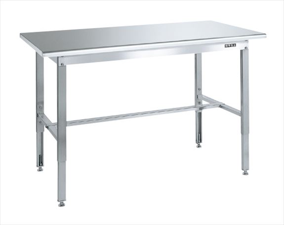 【法人様宛限定】サカエ SUT4-157R ステンレス高さ調整作業台(天板R付・SUS430)|ISダイレクト店