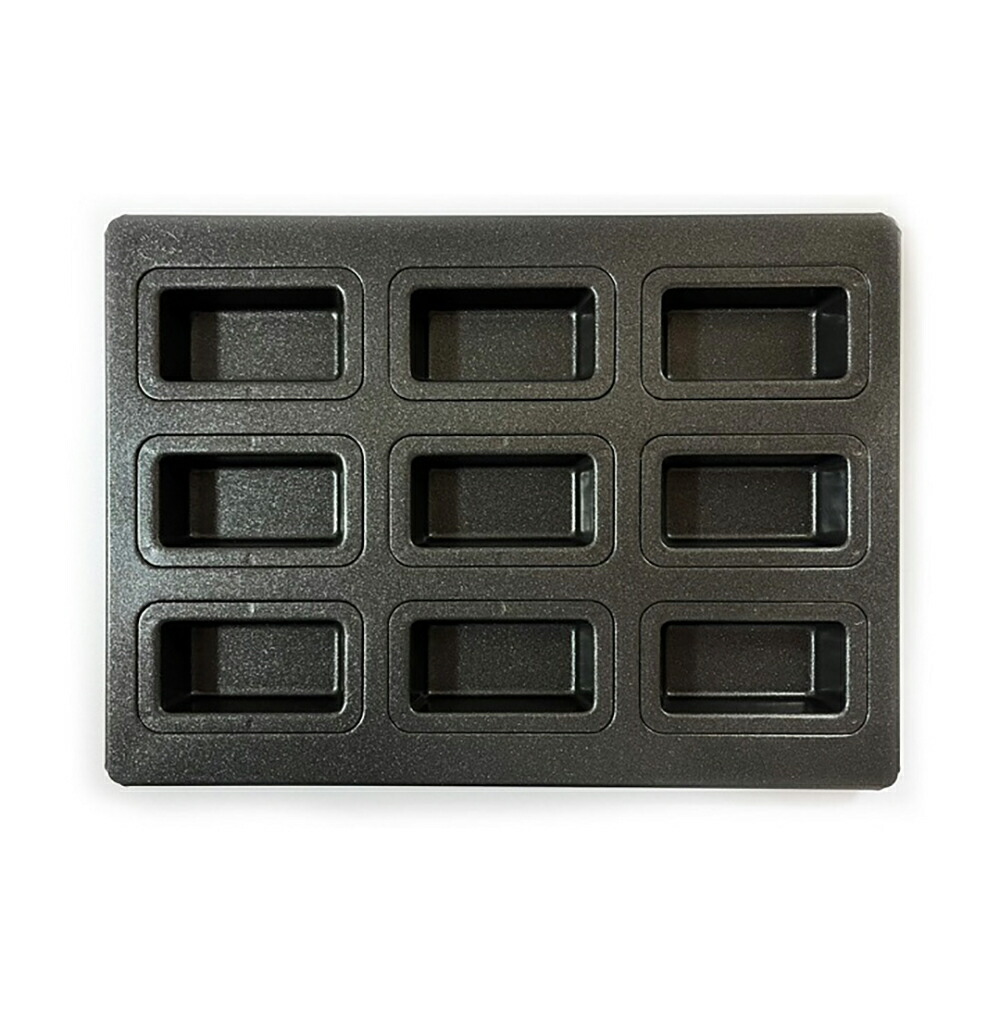 楽天市場】フィナンシェ天板8P メタリックブラックテフロン加工 H1.1cm