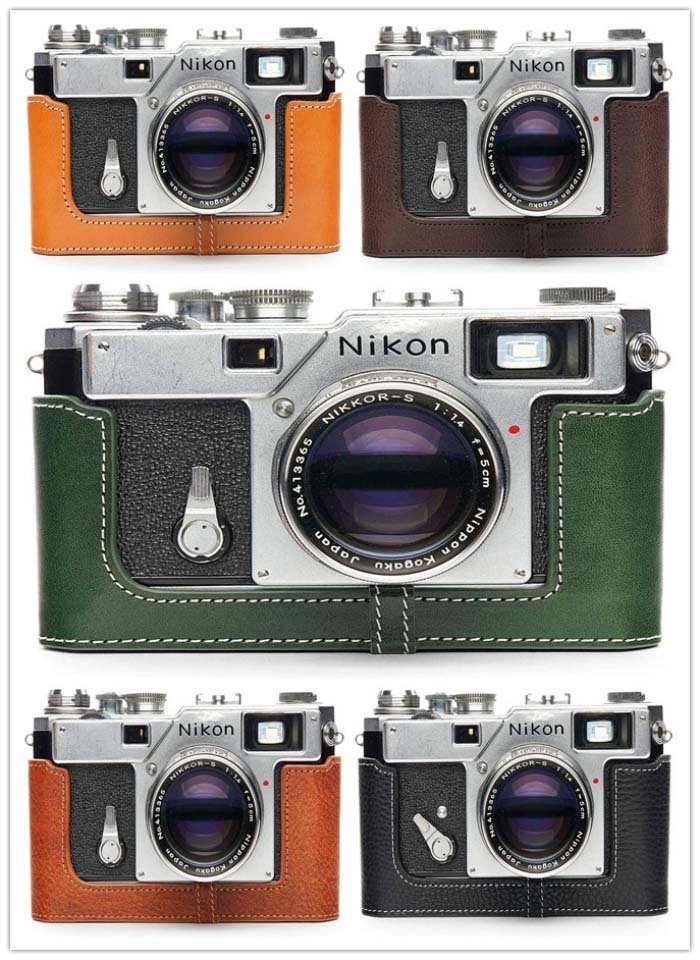 TP Original Nikon S3/SP 専用 ブル手合い 本革 上半身容れもの
