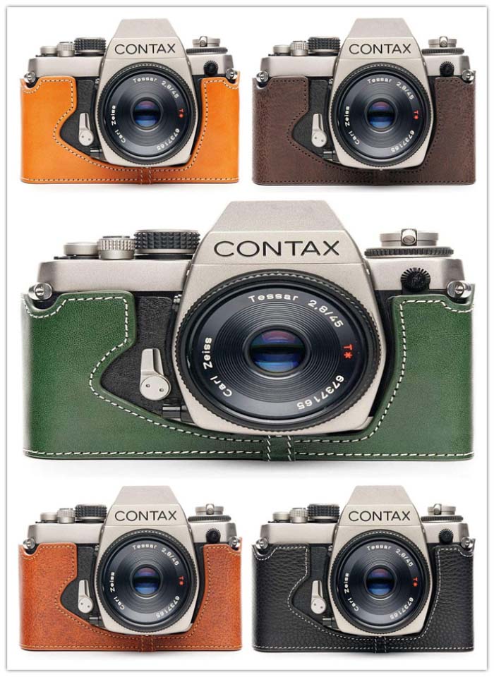 TP Original Contax S2 専用 ブル手合い 本革 上半身容れもの