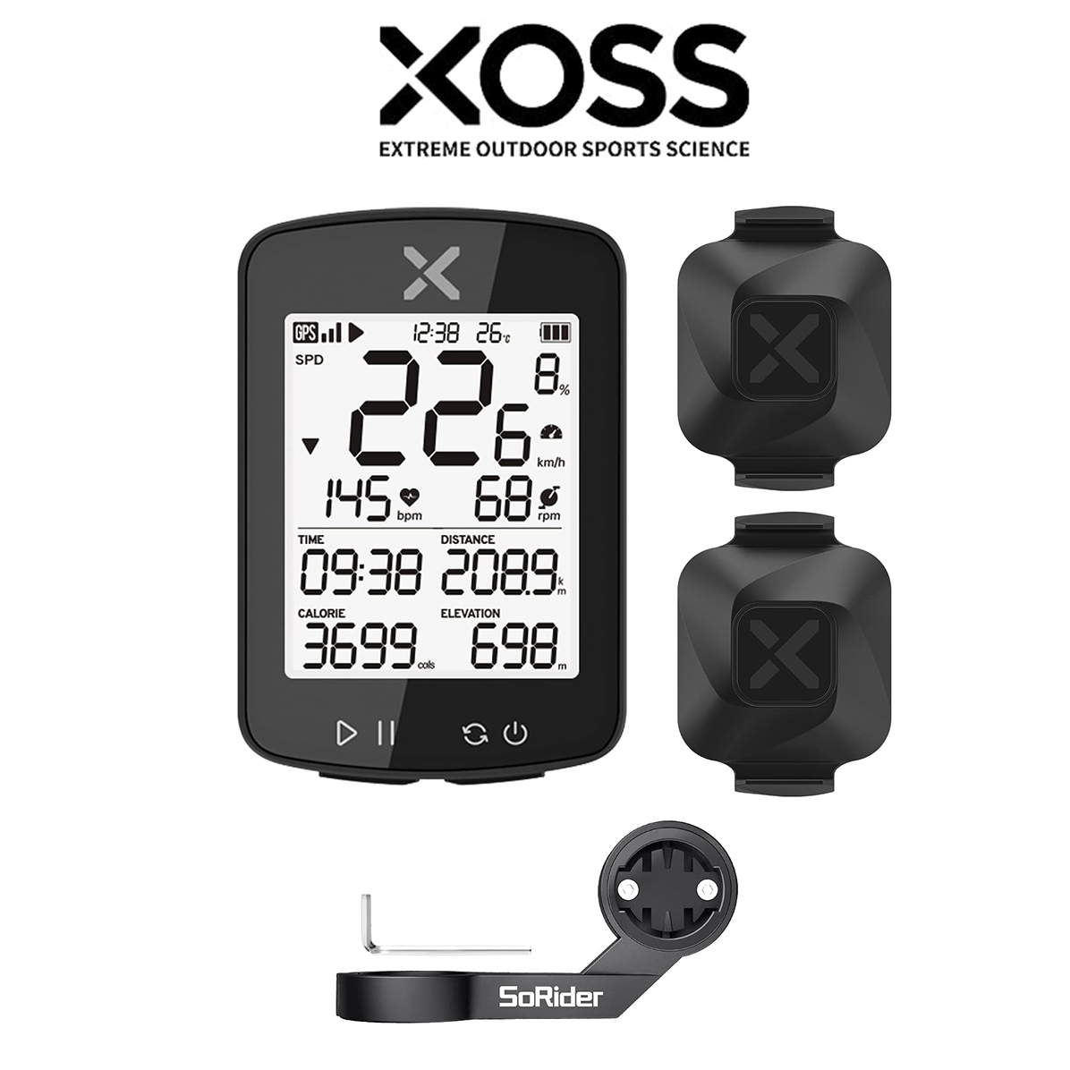 【楽天市場】XOSS G+ Gen2 GPS サイクルコンピュータ+VORTEX 