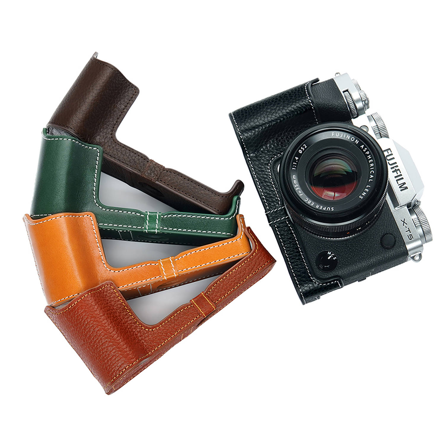 TP Original Fujifilm X-T5 専用 オープナブルタイプ お手てお手伝いさん本革 上半身容れもの 取り替えっこ 独居室取り替えっこ助けになる 根もと開閉 お手てお手伝いさん本革ハーフカメラケースバッグカバー