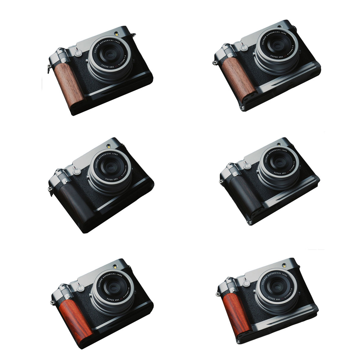 FUJIFILM 用 GFX100RF 用 FUJIFILM GFX100RF 専用 カメラウッドグリップ 高級檀木材 木製ハンドル メタルベース L型グリップ ハンドメイド カメラケージ 電池交換可能|イーサン恵