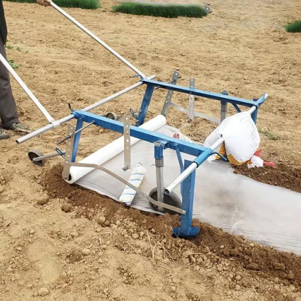 マルチ貼り機 マルチャー ハンドプル式 マルチングマシン 保護すること機 御拾い型 高畝 低畝 平畝 相応う 自動小銃覆土 マル裁断師不必要 幅・深さ合わせる能力のある 防風車輪付き添い人 農林用 マルチ張り機 身寄り家庭菜園 農機具 やり方能率化 一人用 (0.3～1.5M幅 高畝)
