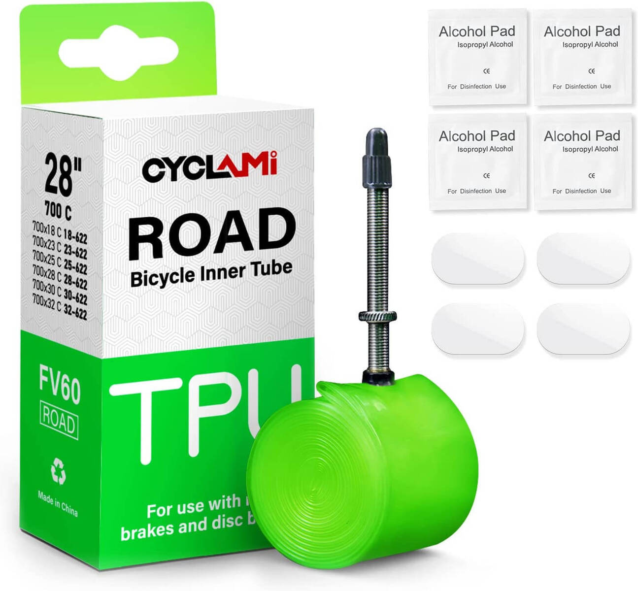【新品8枚】 TPUチューブ パッチ パンク修理 パンク修理パッチ Cyclami TPUチューブ専用パッチ＋クリーナー各