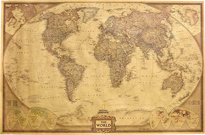 アンティーク風額装世界地図 レプリカ|クラシックなデザインでインテリアに最適 楽天市場】ポスター 世界地図/アンティーク アンティーク風