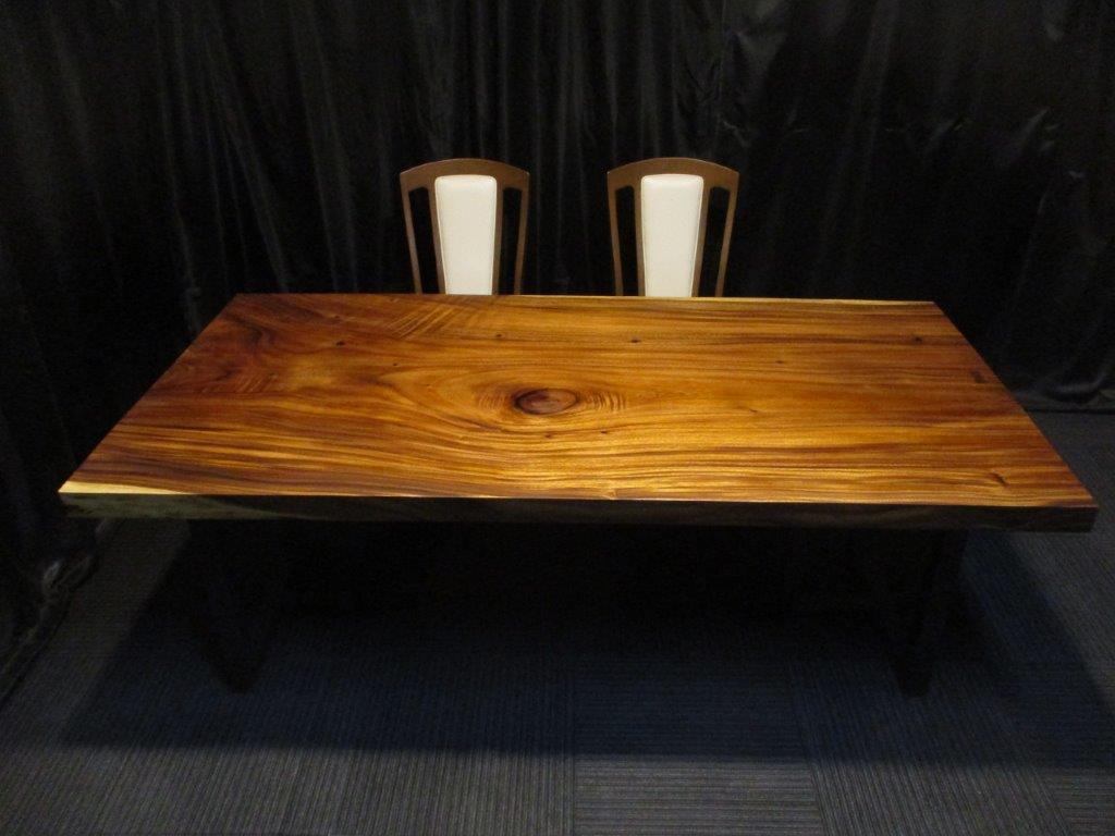 楽天市場】# 1184□ モンキーポッド 一枚板 ダイニングテーブル ロー