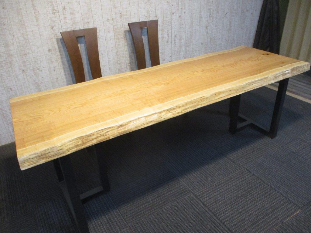 # 1178■ 杉 スギ 長さ216.5cm 一枚板 ダイニングテーブル ローテーブル 無垢一枚板 テーブル 豪華テーブル ダイニング カウンター 座卓 天板 無垢材 1枚板 インテリア 家具 木製テーブル 【送料無料】|イサン工芸