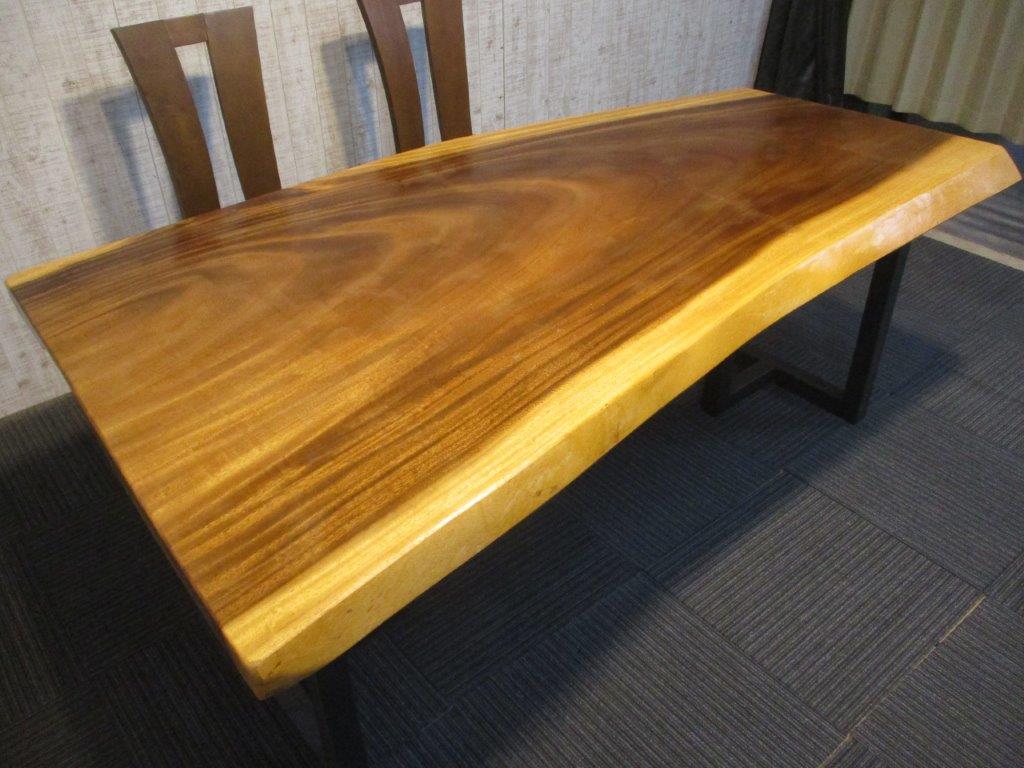 楽天市場】# 1394□ モンキーポッド 長さ244cm 一枚板 ダイニング