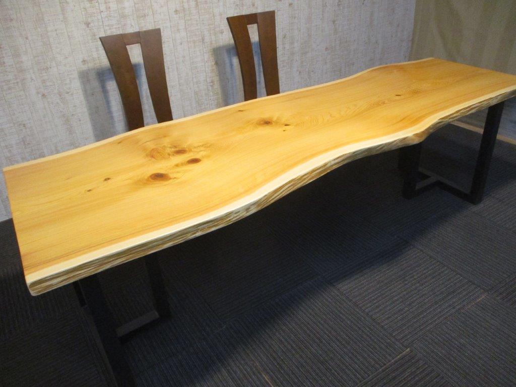 G-0032■　檜　ヒノキ　テーブル　ローテーブル　ダイニング　カウンター　天板 986□ 檜 ヒノキ 長さ250cm 豪華 テーブル 板 ローテーブル