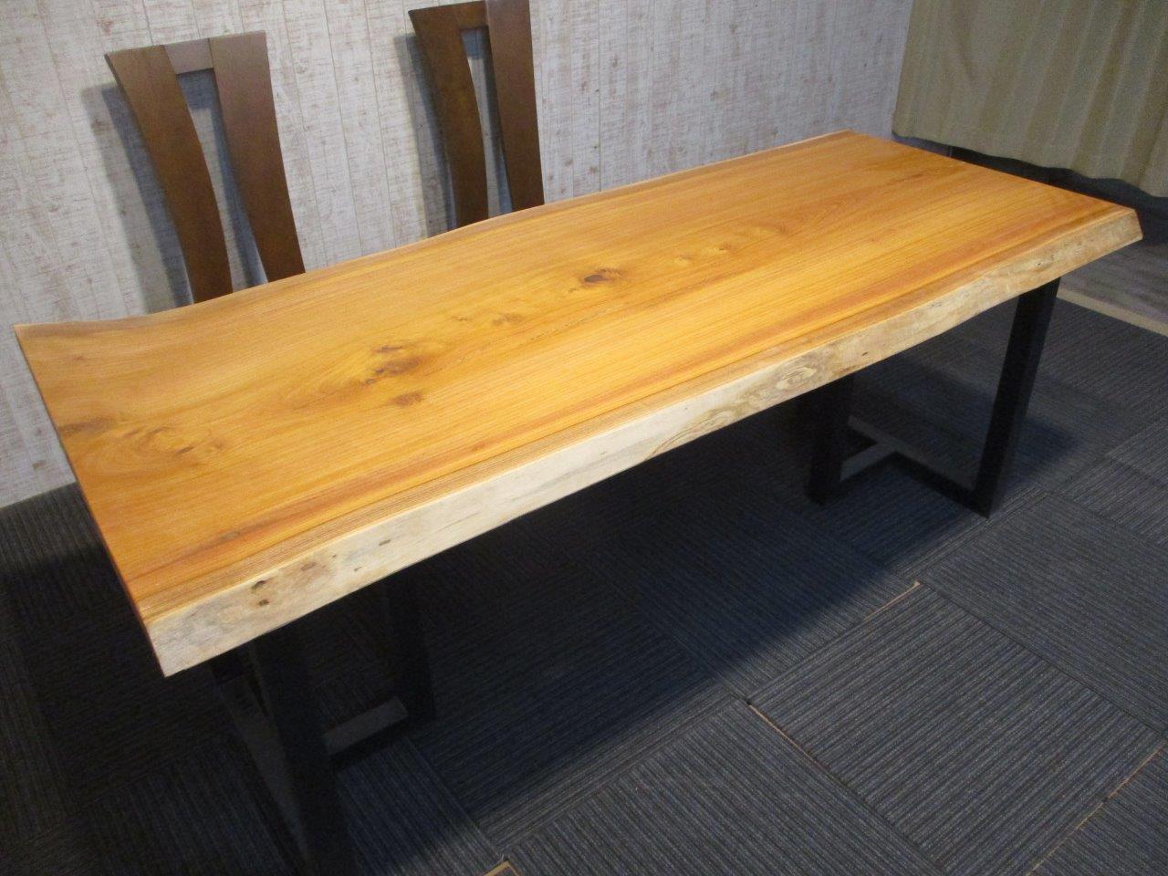 楽天市場】# 1336□ 欅 ケヤキ 一枚板 ダイニングテーブル ロー