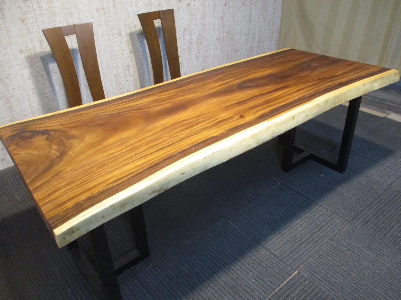 楽天市場】テーブル 天然木製 無垢材 モンキーポッド カウンター