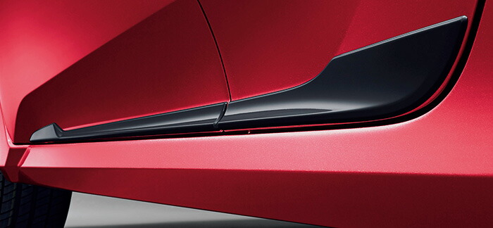 シビック ドアロアガーニッシュ（オレンジ／フロント・リア用左右4枚セット） ホンダ純正部品 FK7 FC1 パーツ オプション シビック テールゲートガーニッシュ ドアロアガーニッシュ