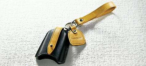 新品 LEXUS 純正 本革キーケース イエロー＆ブラック オプション