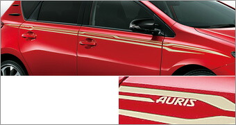 TOYOTA【ﾄﾖﾀ】AURIS【ｵｰﾘｽ】180系後期 サイドデカール NRE181 NZE181 ZRE186 純正 用品 部品 ﾊﾟｰﾂ ｱｸｾｻﾘ ｵﾌﾟｼｮﾝ 08186-12010 【宅配便のみ】