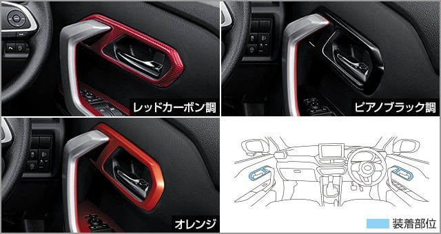 純正自動車部品を販売中 車用品 Toyota 内装パーツ Raize 用品 インテリアパネル インナードアハンドルベゼルa0a 10a 純正 用品 部品 宅配便 小サイズ イスコウェブ