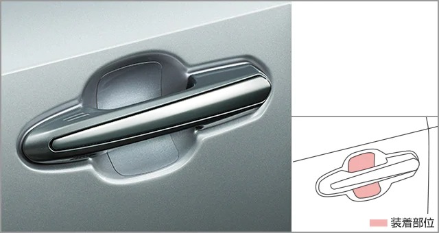 TOYOTA【ﾄﾖﾀ】RAV4【ﾗﾌﾞ4 ﾗｳﾞ4】50系 プロテクションフィルム ドアハンドル 純正 用品 ｱｸｾｻﾘ ｵﾌﾟｼｮﾝ 【宅配便 小サイズ】