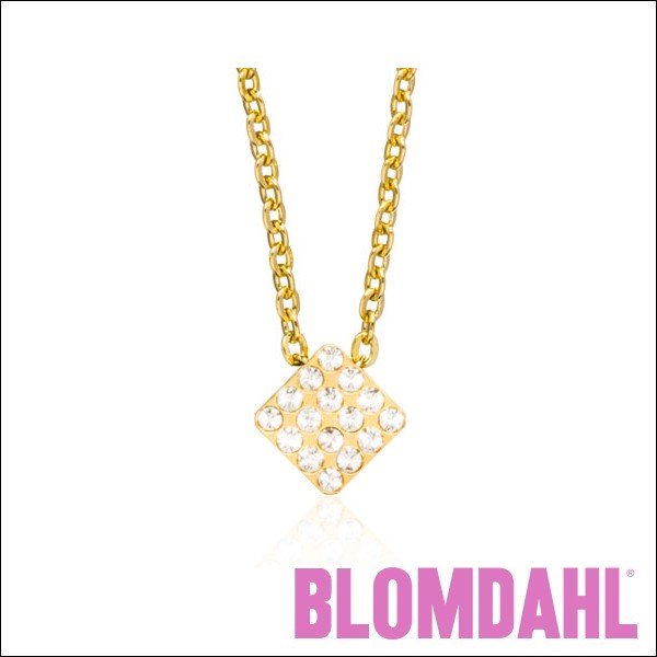 【送料無料】 ピアス　ネックレス ゴールド ブリリアンススクエア クリスタル 8mm BLOMDAHL ブロムダール ピアス ネックレス ゴールド ブリリアンススクエア クリスタル 8mm 両耳 2個 セット ピアス アレルギーフリー かわいい