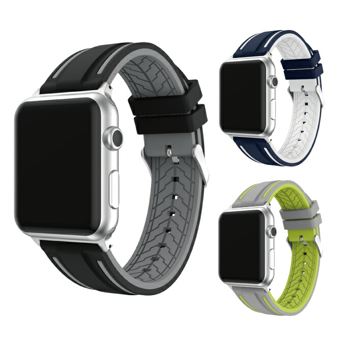 【楽天市場】 在庫限り特価 Apple Watch アップルウォッチ Two-tone silicone belt ツートーン シリコン