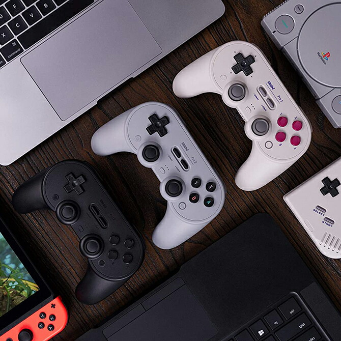 最高 お買い得 2個セット 8Bitdo Pro 2 Wireless Game Controller プロ ワイヤレス ゲーム コントローラー  高品質 有線 Bluetooth 接続 マクロ トリガー 操作 裏 背面 パドルボタン ゲームパッド Nintendo Switch Windows  macOS Android Steam 送料無料 fucoa.cl