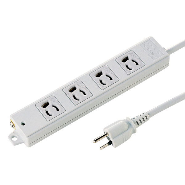 SANWA SUPPLY（サンワサプライ） 工事物件タップ TAP-K4-10 抜け止め 通電ランプ マグネット スチールデスク 固定 簡単 メンテナンス アース接続 アース端子 仮固定穴 ユリア樹脂材 熱に強い 電源タップ 工事用 業務用 事業用 複数