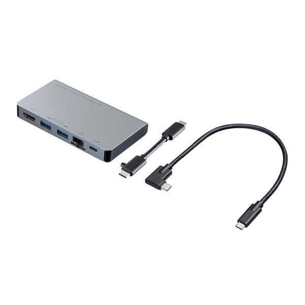 【送料無料】 SANWA SUPPLY（サンワサプライ） USB Type-C ドッキングハブ USB-3TCH15S2 USB Type-C ケーブル HDMIディスプレイ 有線LAN ドッキングハブ 大画面ディスプレイ 外出 会議 DisplayPort Alternate Mode ソフトウェア不要 マルチディスプレイ USB PD