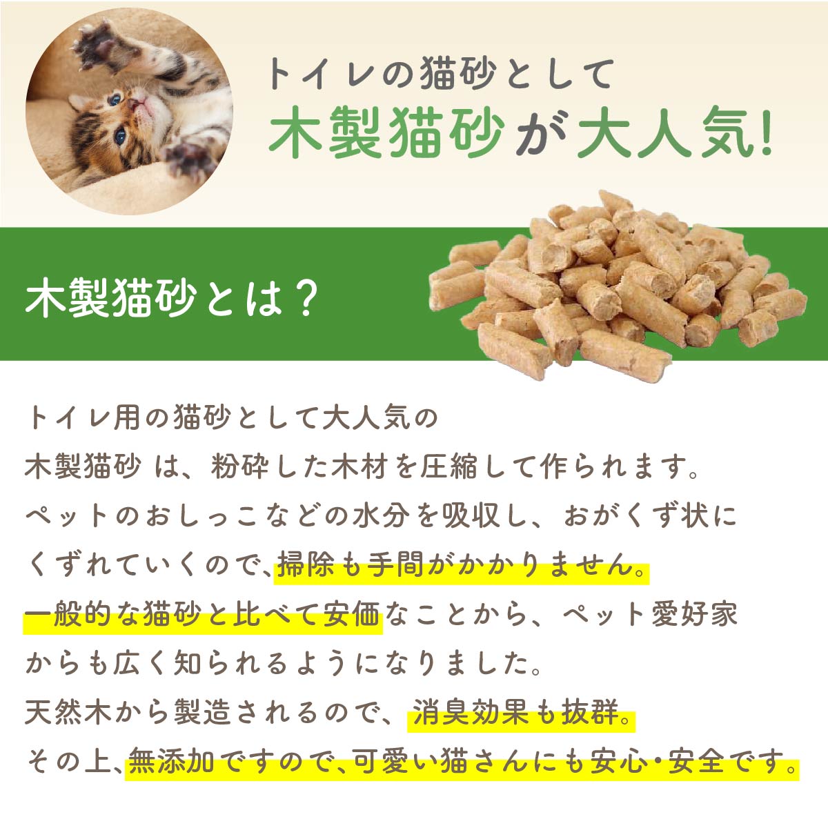 猫砂木質ペレット20kg(約33L)崩れるタイプ(ダンボール内のポリ袋に20kg入り)燃料にも