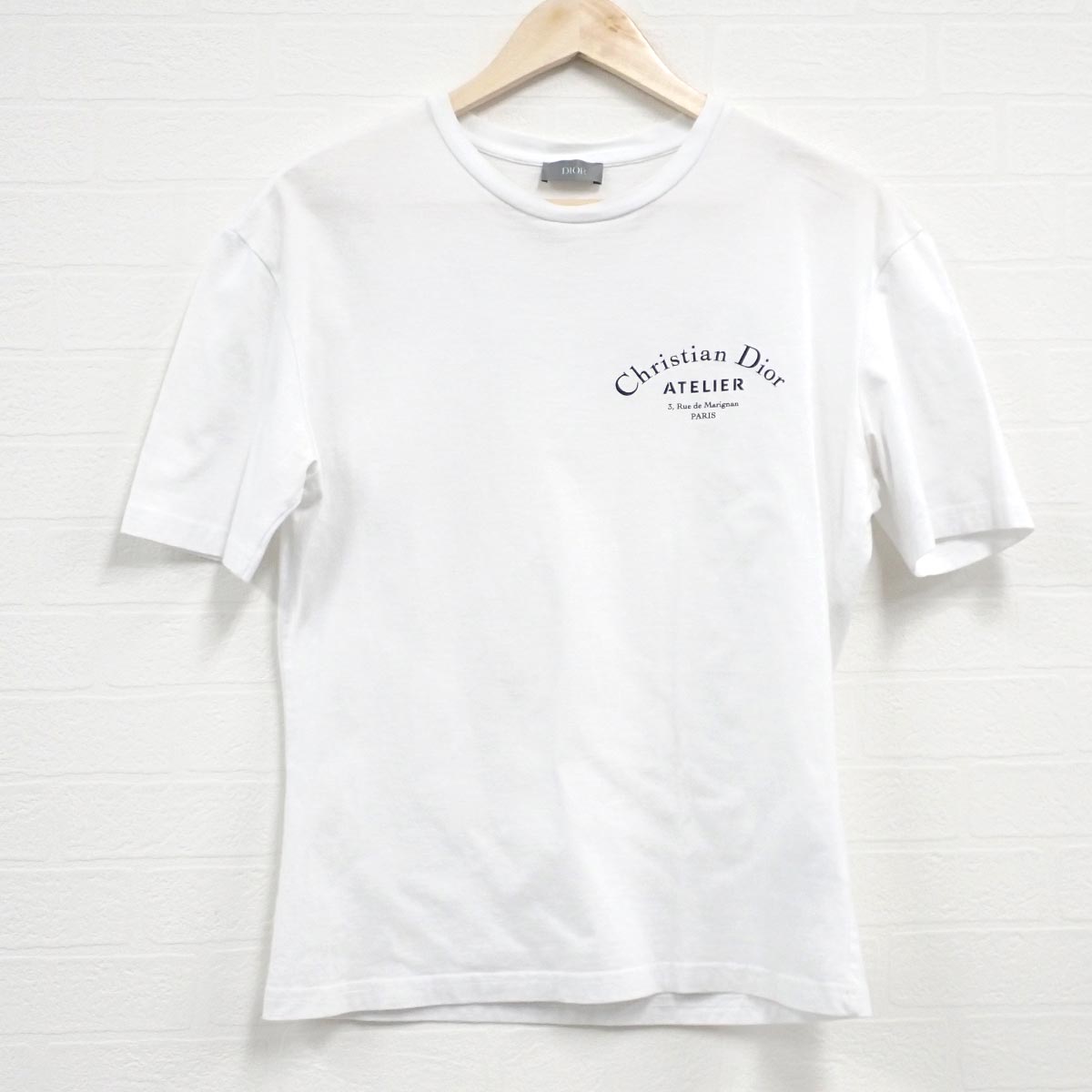 工場直送 辛口評価 Aランク Christian Dior クリスチャン ディオール アトリエロゴ プリント Tシャツ 863j621i0533 サイズxxs コットン ホワイト 即納 最大半額 Www Translonga Com Pe